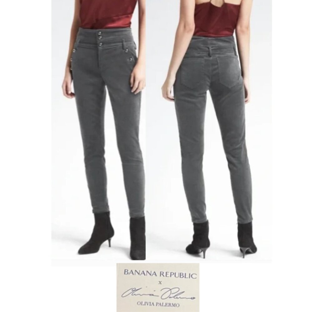 Banana Republic x Olivia Palermo High Waisted Skinny Corduroy Pants Size 6L NWT